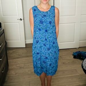 M.H.M Blue Floral Dress